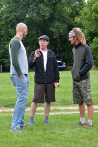 Ande Schewe, right, talking shop