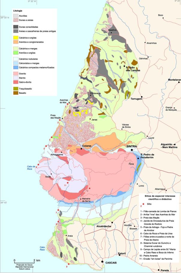 Map of the local area indicating watersheds and geology