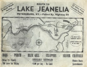 The old map for the initial lake built in 1947